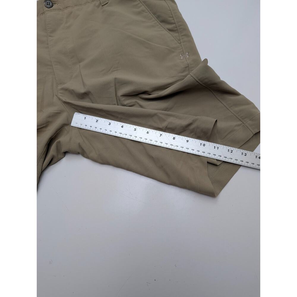 Under Armour Matchplay Shorts Men's 38 Tan Khaki Mid Rise Stretch Performance - Picture 9 of 16